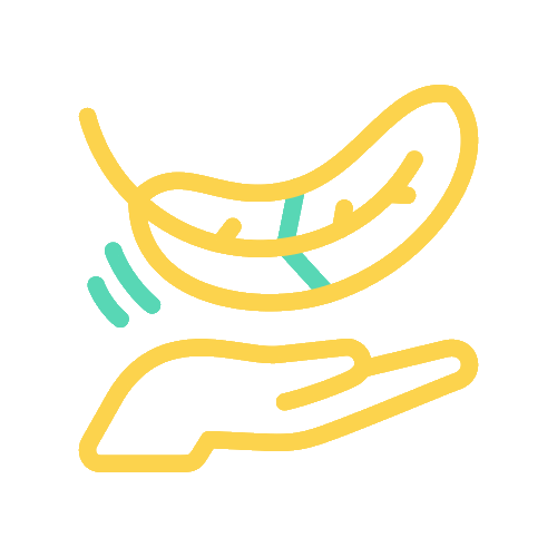 Animated GIF icon showing Roam smart tracker lightweight feature with feather animation demonstrating compact size weighing less than half an ounce