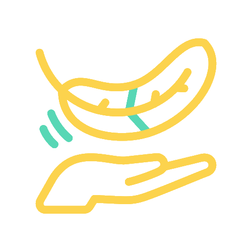 Animated GIF icon showing Roam smart tracker lightweight feature with feather animation demonstrating compact size weighing less than half an ounce